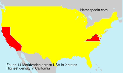 Surname Moridzadeh in USA Surname Moridzadeh in USA