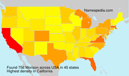 Surname Morison in USA Surname Morison in USA