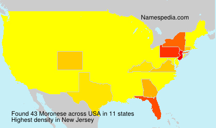 Surname Moronese in USA Surname Moronese in USA