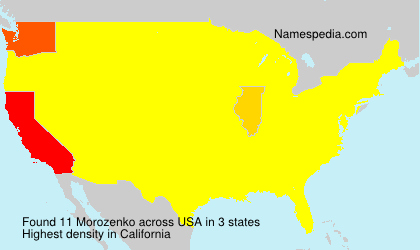 Surname Morozenko in USA Surname Morozenko in USA