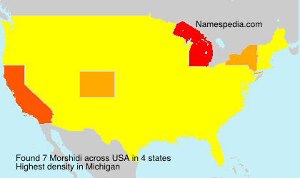 Surname Morshidi in USA