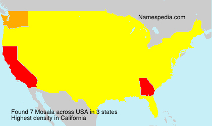 Surname Mosala in USA Surname Mosala in USA