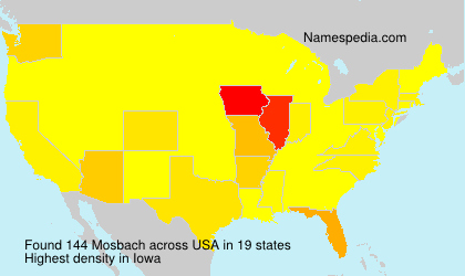 Surname Mosbach in USA