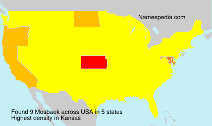 Surname Mosbaek in USA Surname Mosbaek in USA