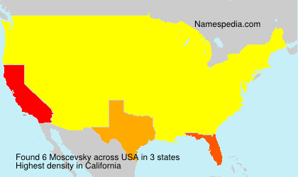Surname Moscevsky in USA Surname Moscevsky in USA