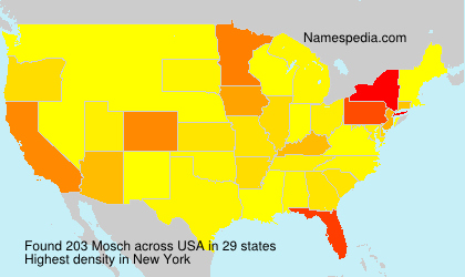 Surname Mosch in USA Surname Mosch in USA