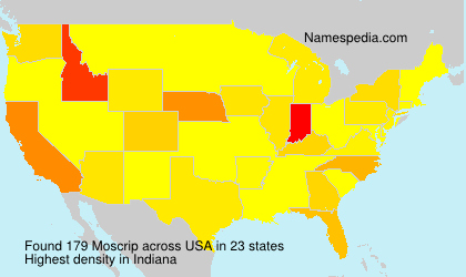 Surname Moscrip in USA Surname Moscrip in USA