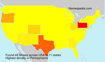 Surname Mosee in USA Surname Mosee in USA