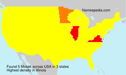 Surname Mosek in USA Surname Mosek in USA