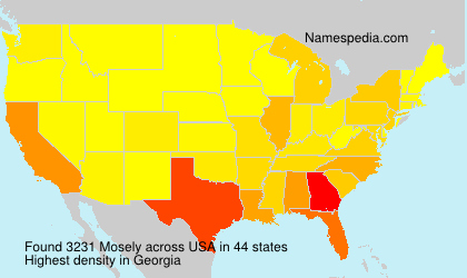 Surname Mosely in USA Surname Mosely in USA