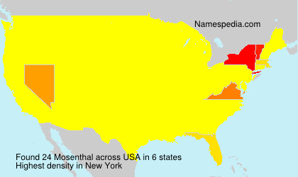 Surname Mosenthal in USA Surname Mosenthal in USA