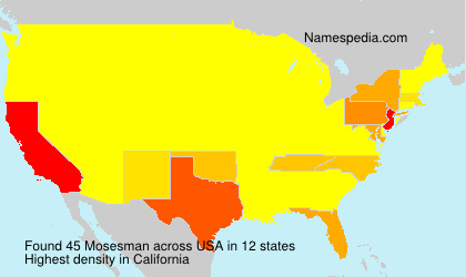 Surname Mosesman in USA Surname Mosesman in USA