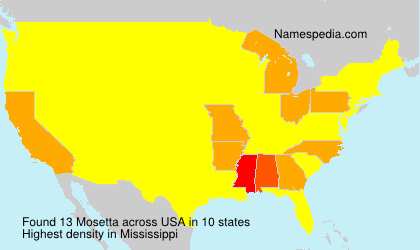 Surname Mosetta in USA Surname Mosetta in USA