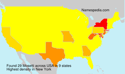 Surname Mosetti in USA Surname Mosetti in USA