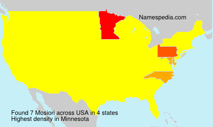 Surname Mosiori in USA Surname Mosiori in USA