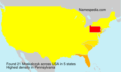 Surname Moskalczyk in USA Surname Moskalczyk in USA