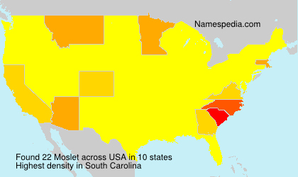 Surname Moslet in USA Surname Moslet in USA