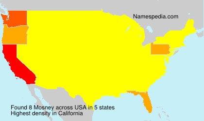 Surname Mosney in USA