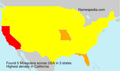 Surname Mosquiera in USA
