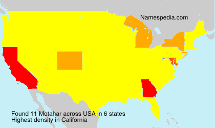 Surname Motahar in USA