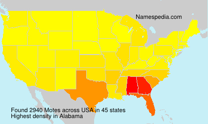 Surname Motes in USA Surname Motes in USA