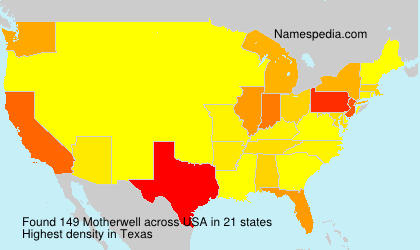 Surname Motherwell in USA Surname Motherwell in USA