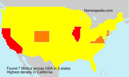 Surname Motica in USA Surname Motica in USA