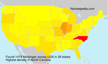 Surname Motsinger in USA Surname Motsinger in USA