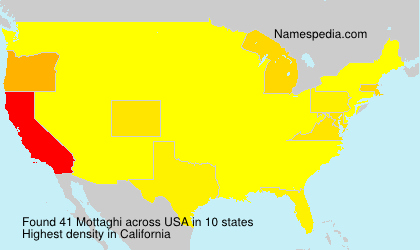 Surname Mottaghi in USA