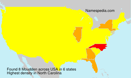 Surname Moudden in USA Surname Moudden in USA