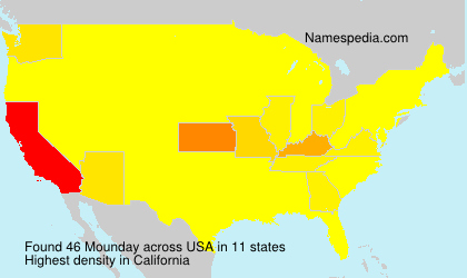 Surname Mounday in USA Surname Mounday in USA