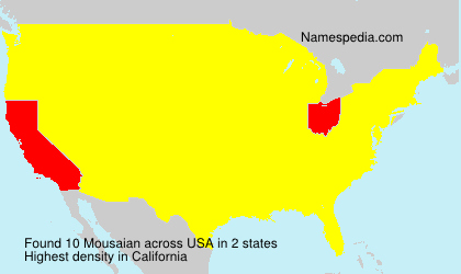 Surname Mousaian in USA Surname Mousaian in USA