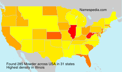 Surname Mowder in USA Surname Mowder in USA