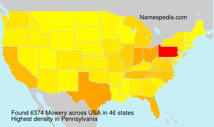 Surname Mowery in USA Surname Mowery in USA