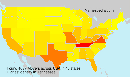 Surname Moyers in USA Surname Moyers in USA