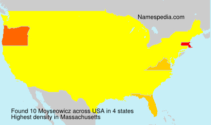 Surname Moyseowicz in USA Surname Moyseowicz in USA