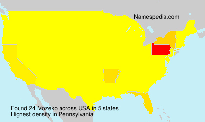 Surname Mozeko in USA Surname Mozeko in USA