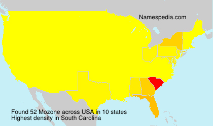 Surname Mozone in USA Surname Mozone in USA