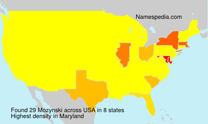 Surname Mozynski in USA Surname Mozynski in USA