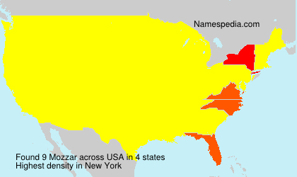 Surname Mozzar in USA Surname Mozzar in USA
