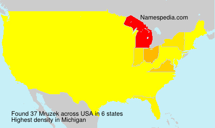 Surname Mruzek in USA Surname Mruzek in USA