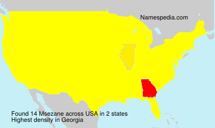 Surname Msezane in USA Surname Msezane in USA