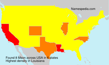 Surname Mson in USA Surname Mson in USA