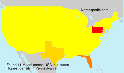 Surname Muadi in USA Surname Muadi in USA