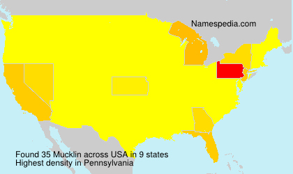 Surname Mucklin in USA Surname Mucklin in USA