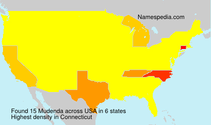 Surname Mudenda in USA