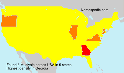 Surname Mudiyala in USA Surname Mudiyala in USA