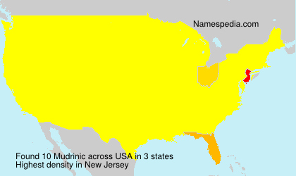 Surname Mudrinic in USA Surname Mudrinic in USA