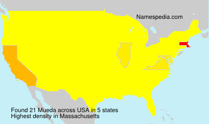 Surname Mueda in USA Surname Mueda in USA
