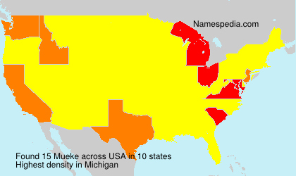 Surname Mueke in USA Surname Mueke in USA